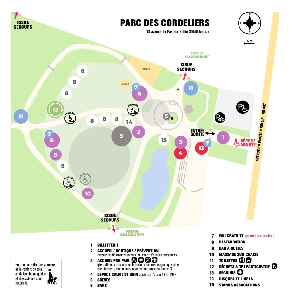 Jazzoparc - Plan parc des Cordeliers 2025